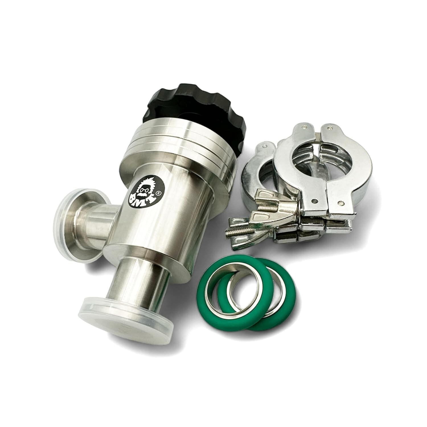 bmotiontech KF25 manual right angle bellow seal valve w/ clamps sets bmotiontech KF25 manual right angle bellow seal valve w/ clamps sets