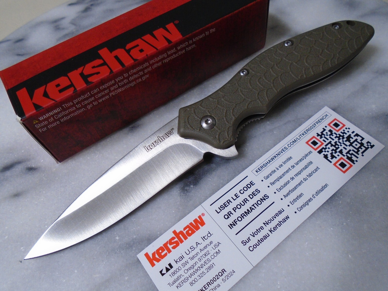 Kershaw OSO Sweet Assisted Open Pocket Knife OD Green Folder 1830OL 8Cr13MoV New Kershaw OSO Sweet Assisted Open Pocket Knife OD Green Folder 1830OL 8Cr13MoV New