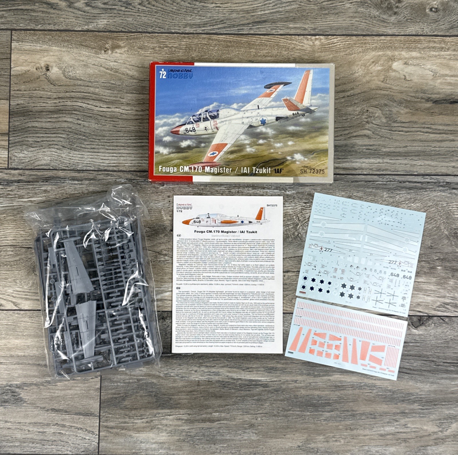 Special Hobby 1:72 Fouga CM.170 Magister / IAI Tzukit 'IAF' SPH72375 Open Box