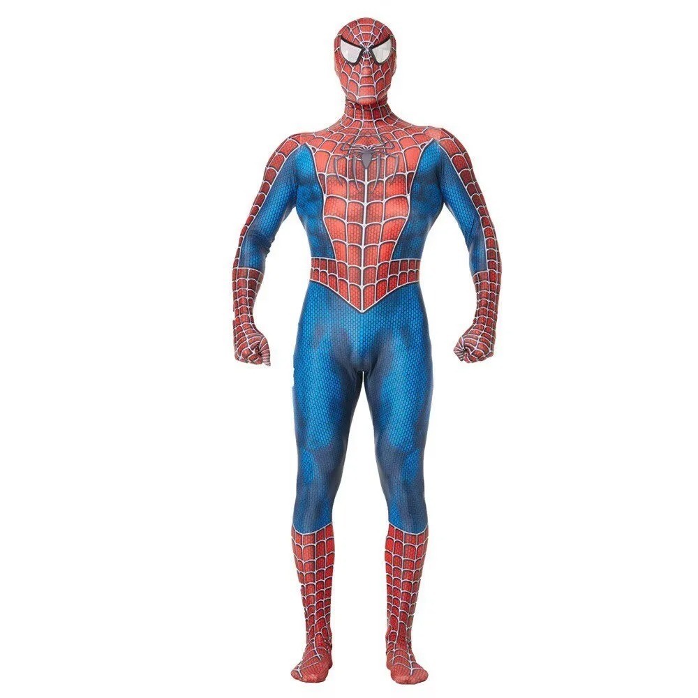 Spider Raimi Cosplay Costume Adults Halloween Jumpsuit Spandex Zentai Bodysuit