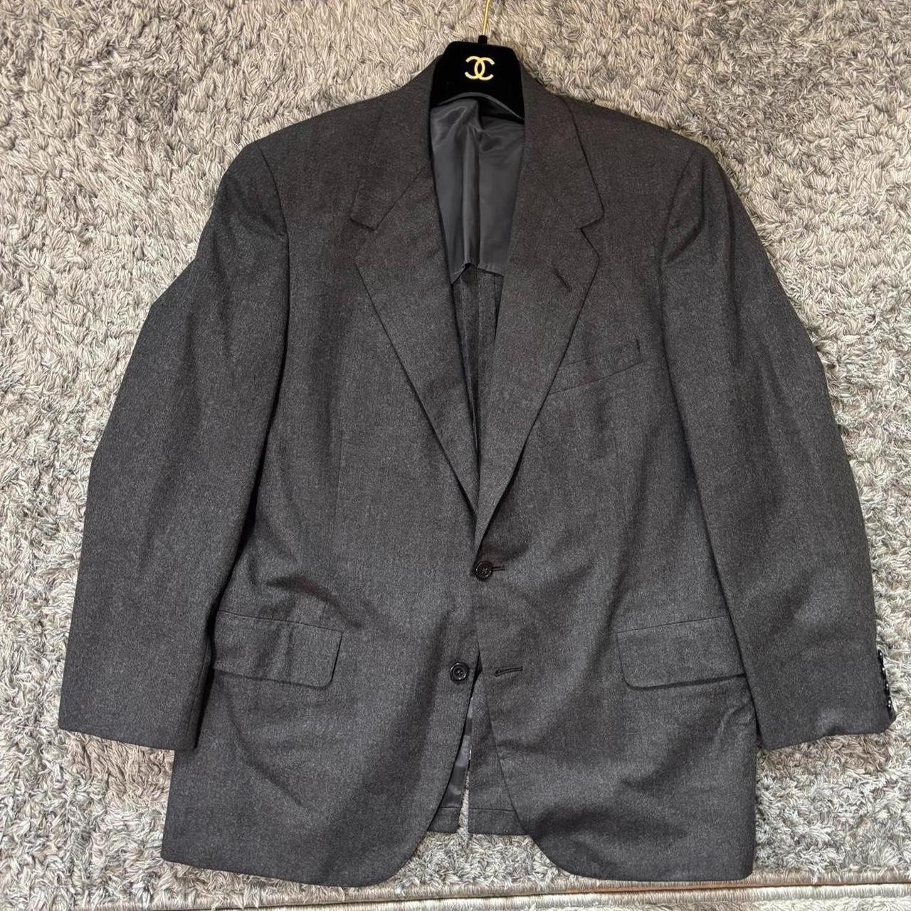 Vintage Oxxford Clothes Grey 42 Single Breasted Blazer super 100\'s wool