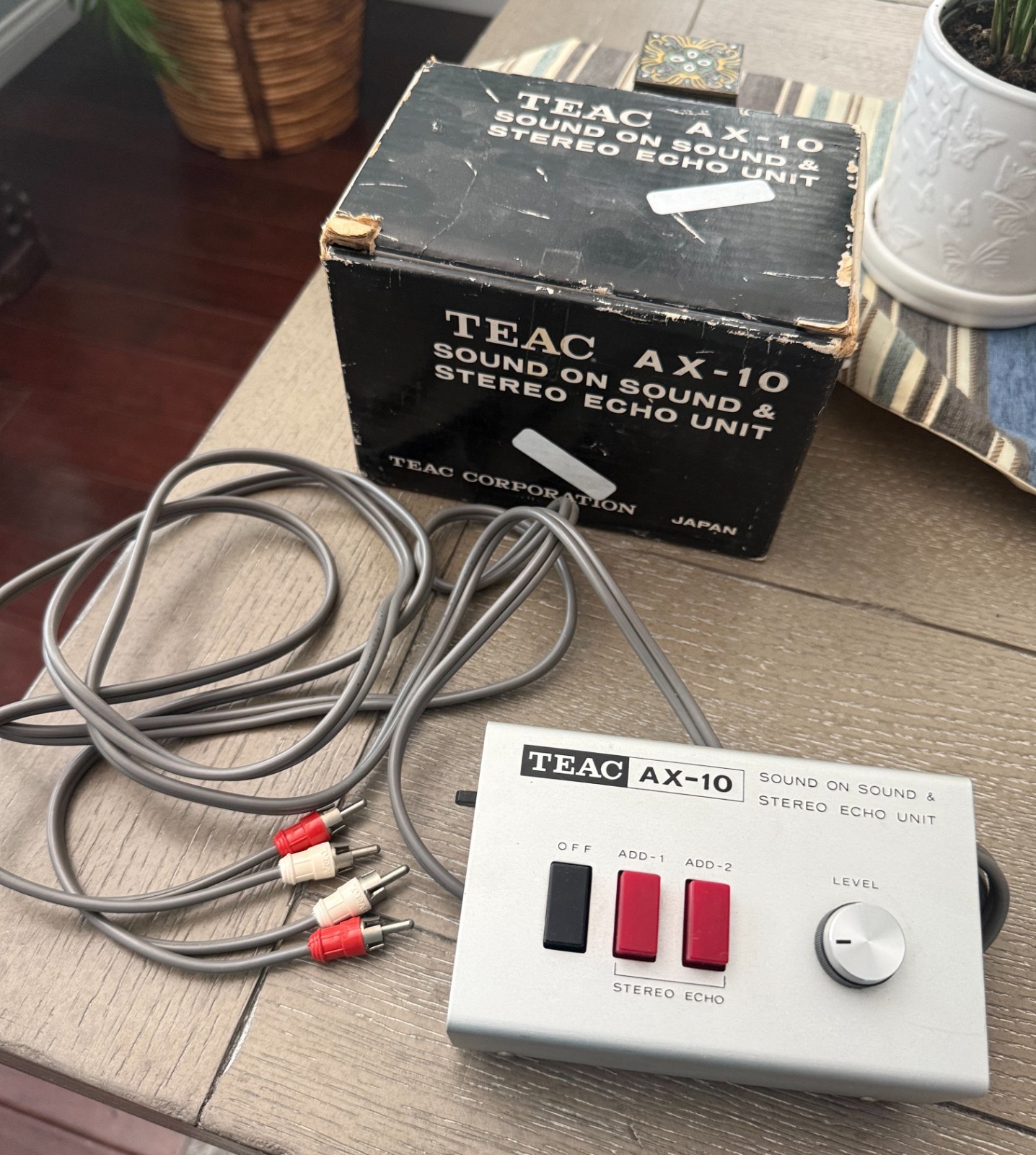 VTG TEAC AX-10 SOUND ON STEREO ECHO UNIT IN BOX for Reel Tape Deck TESTED Audio