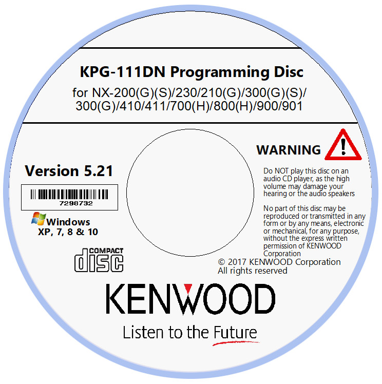 Kenwood KPG-111DN Version 5.21 Field Programming Unit (Software)