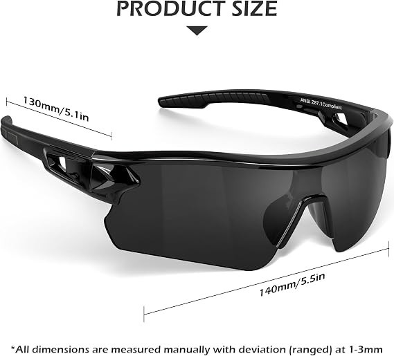 Gafas de seguridad (paquete de 6) con lentes envolventes resistentes a rayones