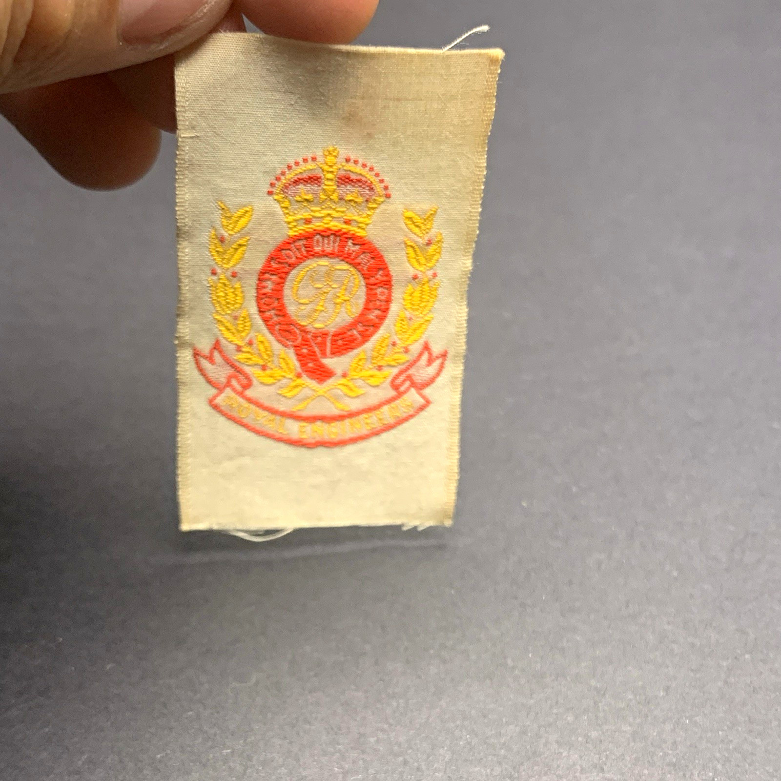 Antique Vintage Royal Engineers Logo Cloth Sew-On Patch for Coat/Jacket & Crafts