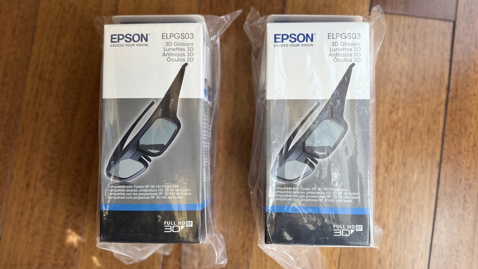 PAIR of 2 Epson Active 3D Glasses ELPGS03 BRAND NEW for Epson HD Projectors