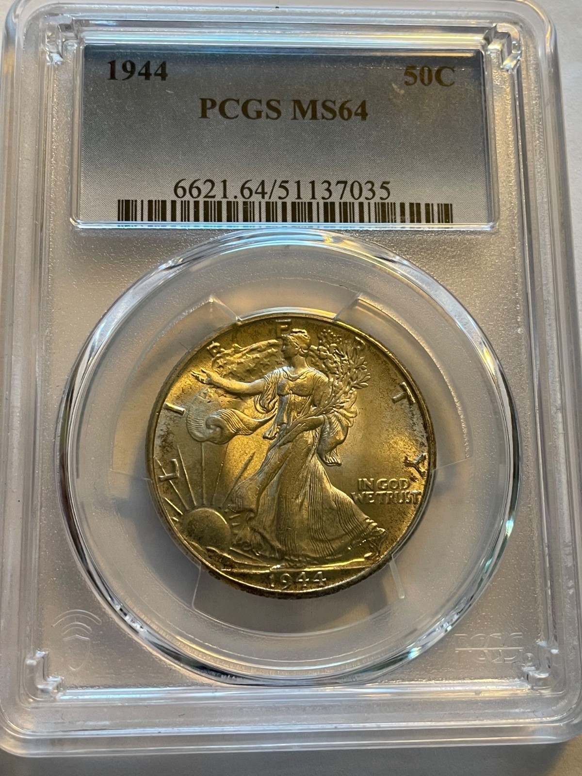 1944 Walking Liberty Half Dollar PCGS MS64 1944 Walking Liberty Half Dollar PCGS MS64