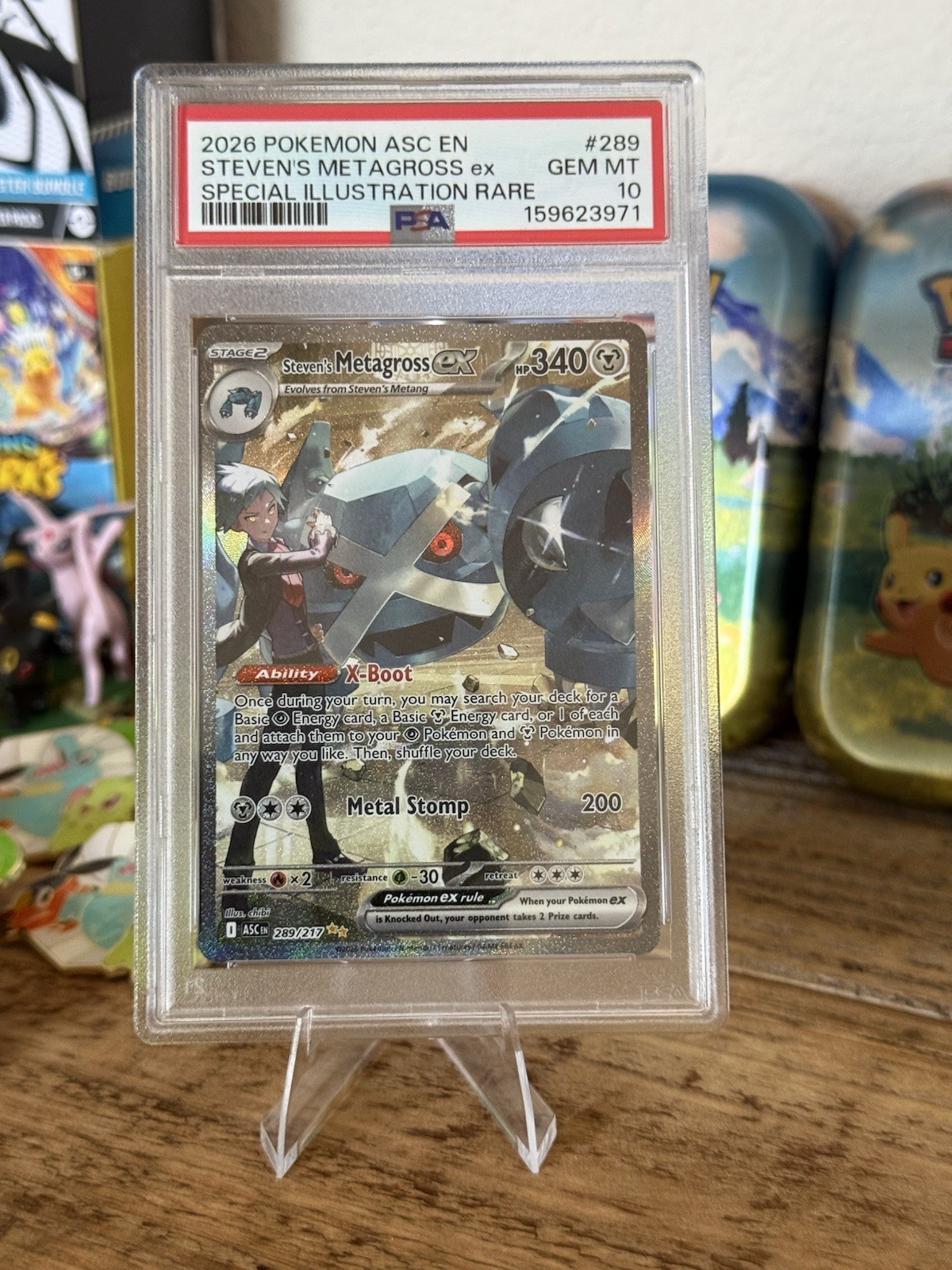 2026 POKEMON ASC SPECIAL ILLUSTRATION RARE  289/217 STEVEN\'S METAGROSS EX PSA 10