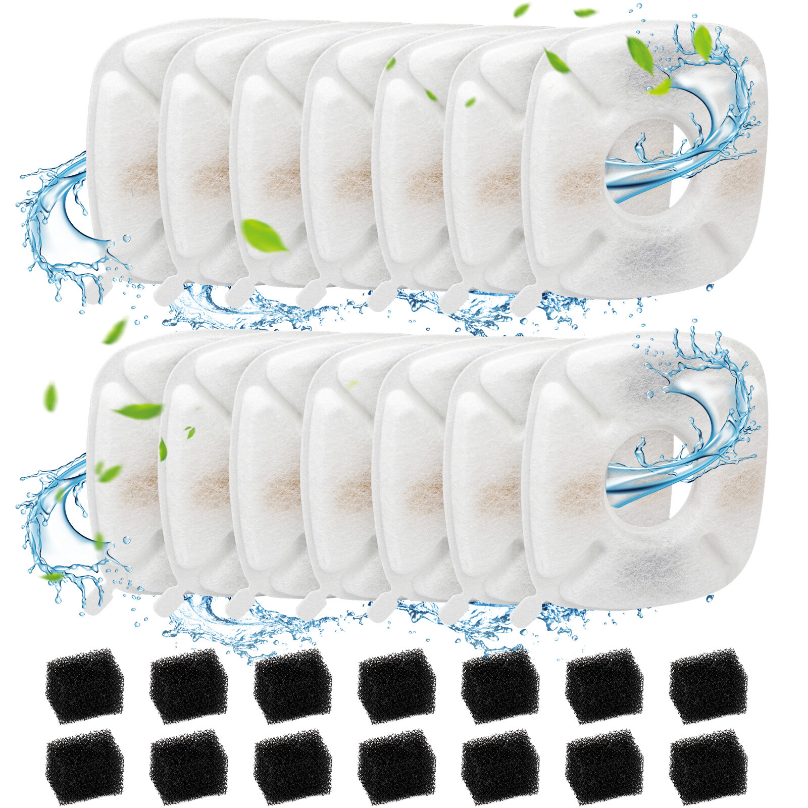 28PCS Pet Water Replacement Filters Fit for Veken 95/67/135oz Cat & Dog Fountain
