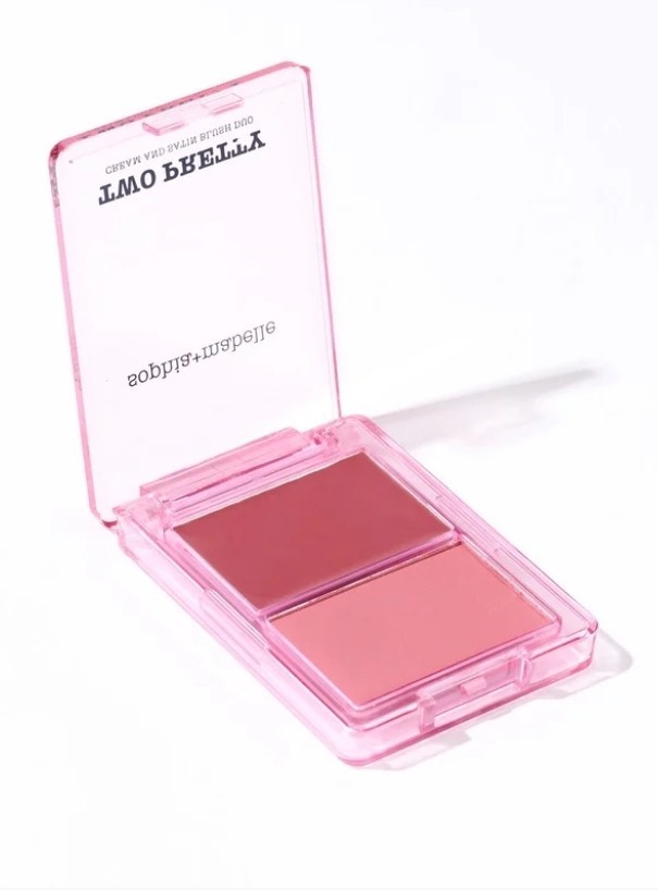 Sophia + Mabelle Two Pretty Cream and Satin Blush Duo in STRAWBERRY SORBET 6g Sophia + Mabelle Two Pretty Cream and Satin Blush Duo in STRAWBERRY SORBET 6g