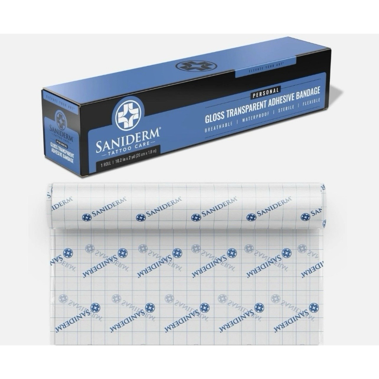 Saniderm Tattoo Aftercare Bandage 10.2” x 2 yd Transparent Adhesive Roll New