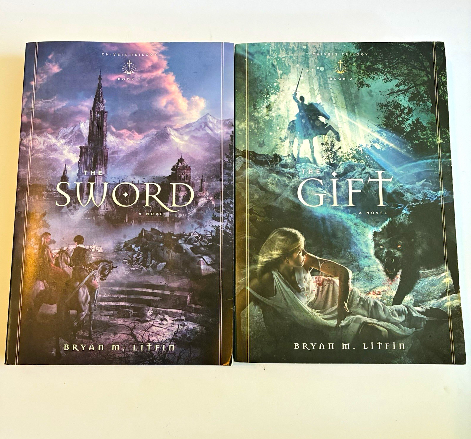 Chiveis Trilogy Paperback Book 1-2  Lot: The Sword & The Gift by Bryan M. Litfin