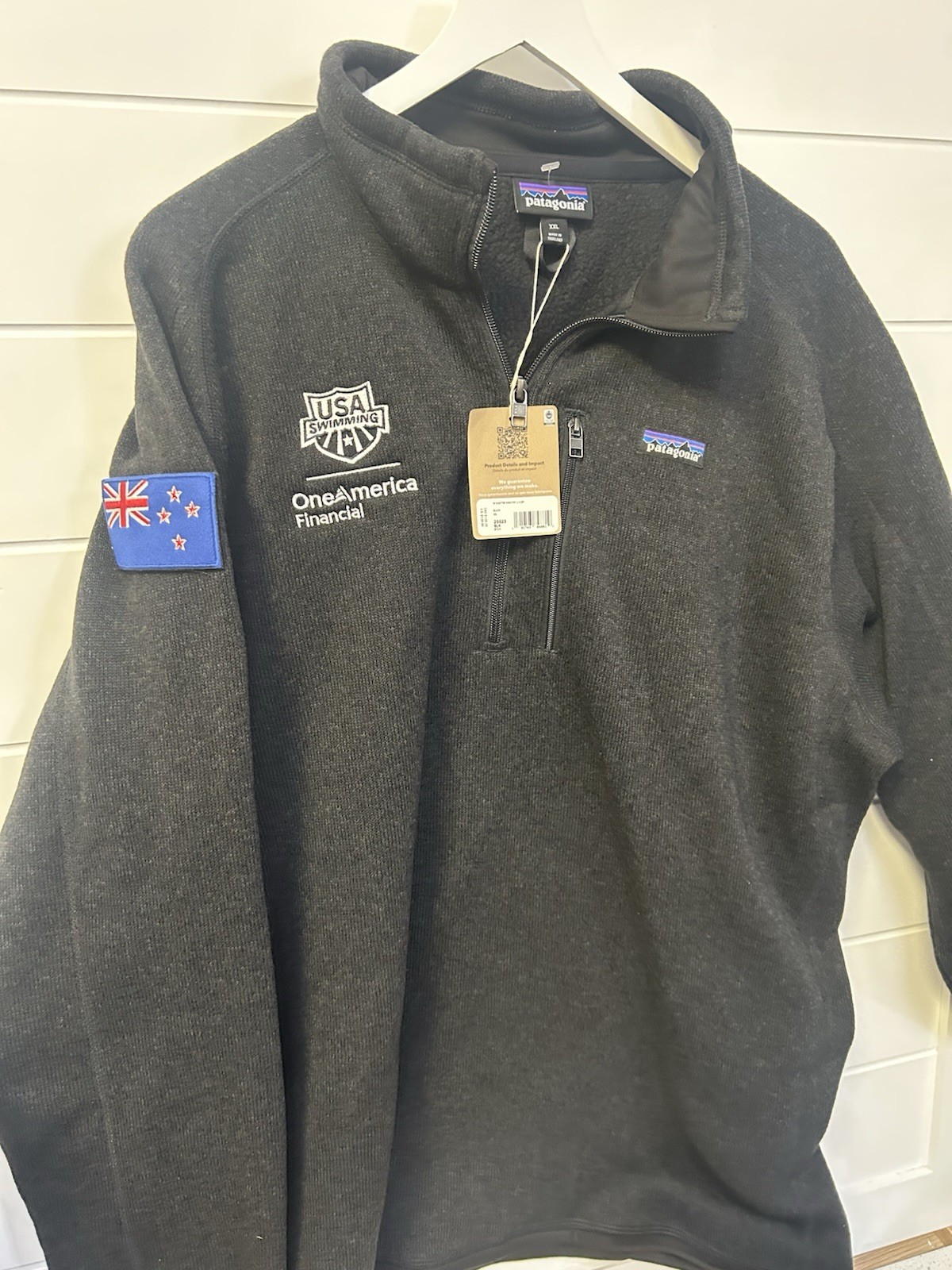 Patagonia Better Sweater 1/4 Zip Black Embroidered Mens Size 2XL Patagonia Better Sweater 1/4 Zip Black Embroidered Mens Size 2XL