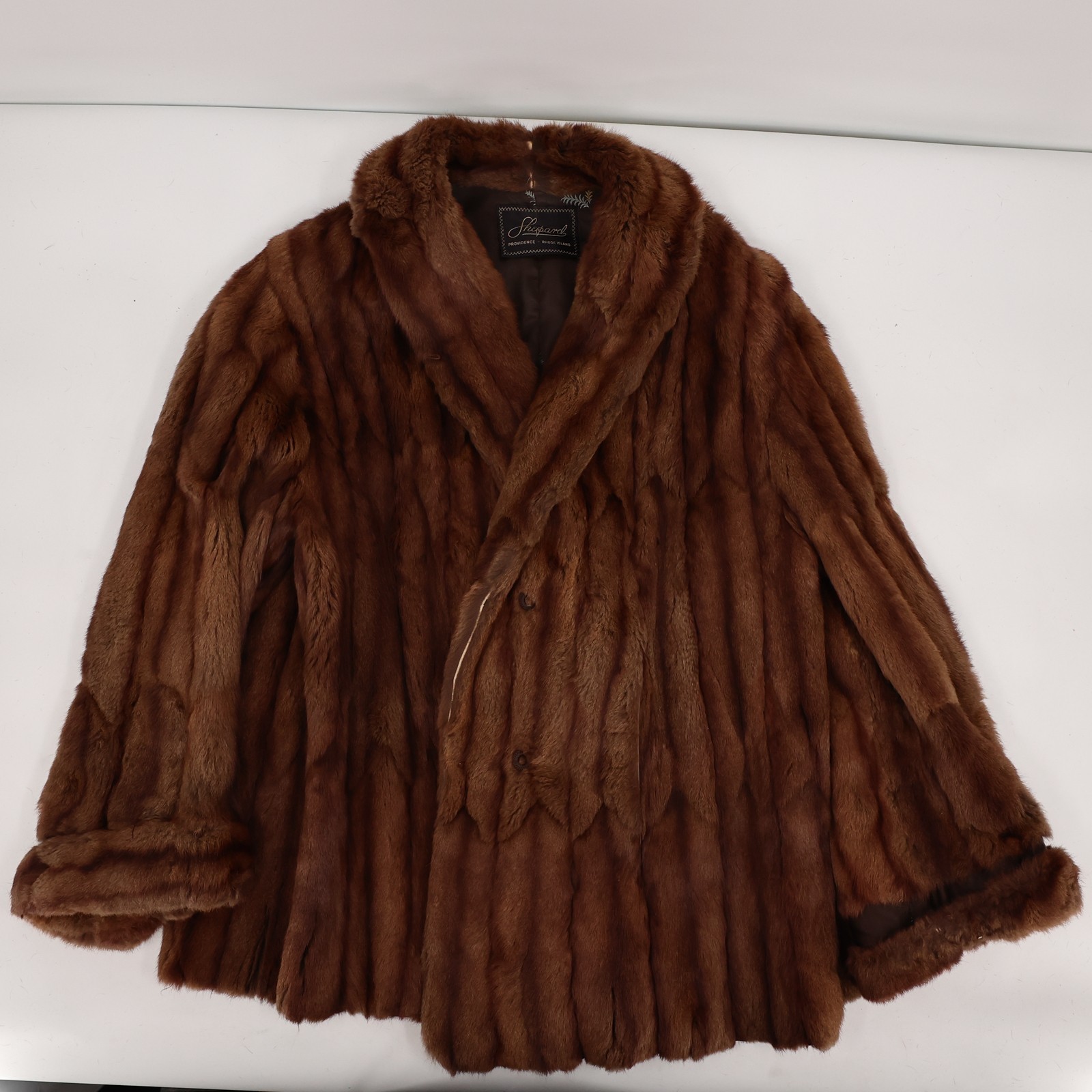 Vintage Shepard Providence RI Mink Fur Coat Women\'s Brown Jacket Mid-Century