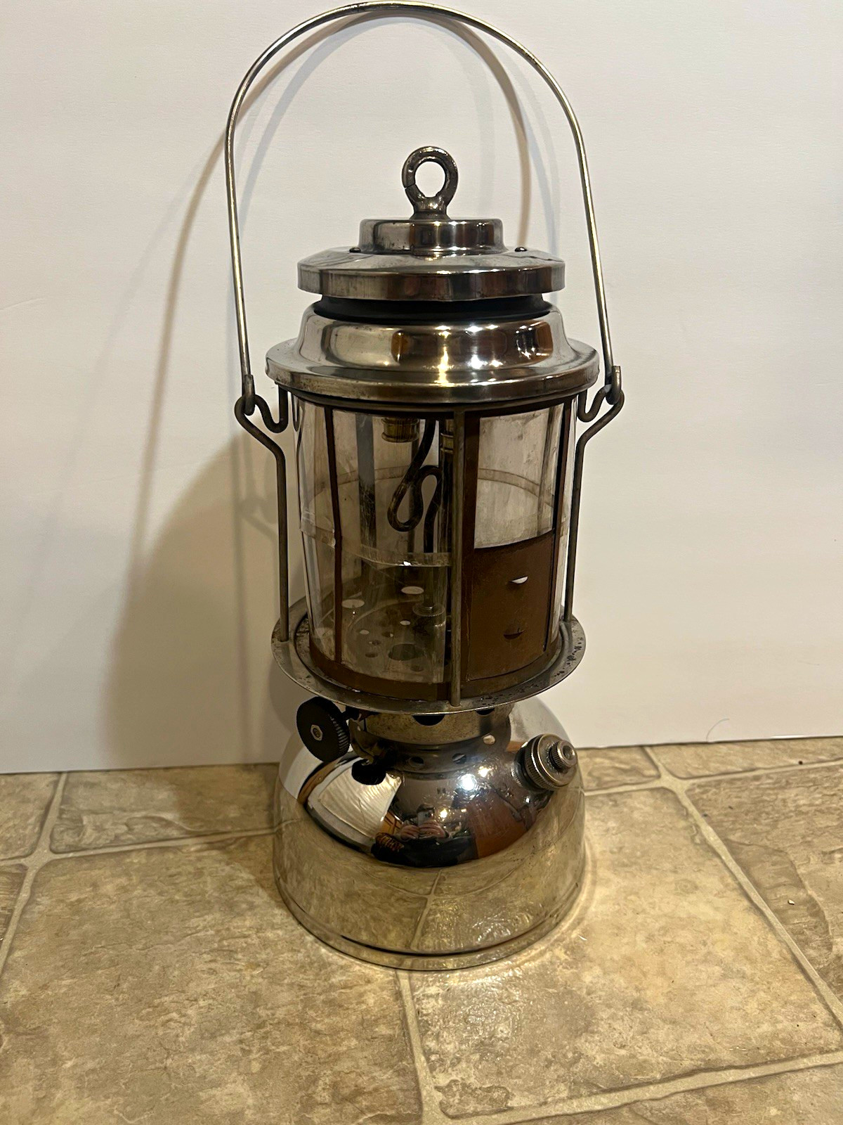 Antique Akron 103 g Lantern EARLY Vent Solid Fount Good Runner Nice Nickel