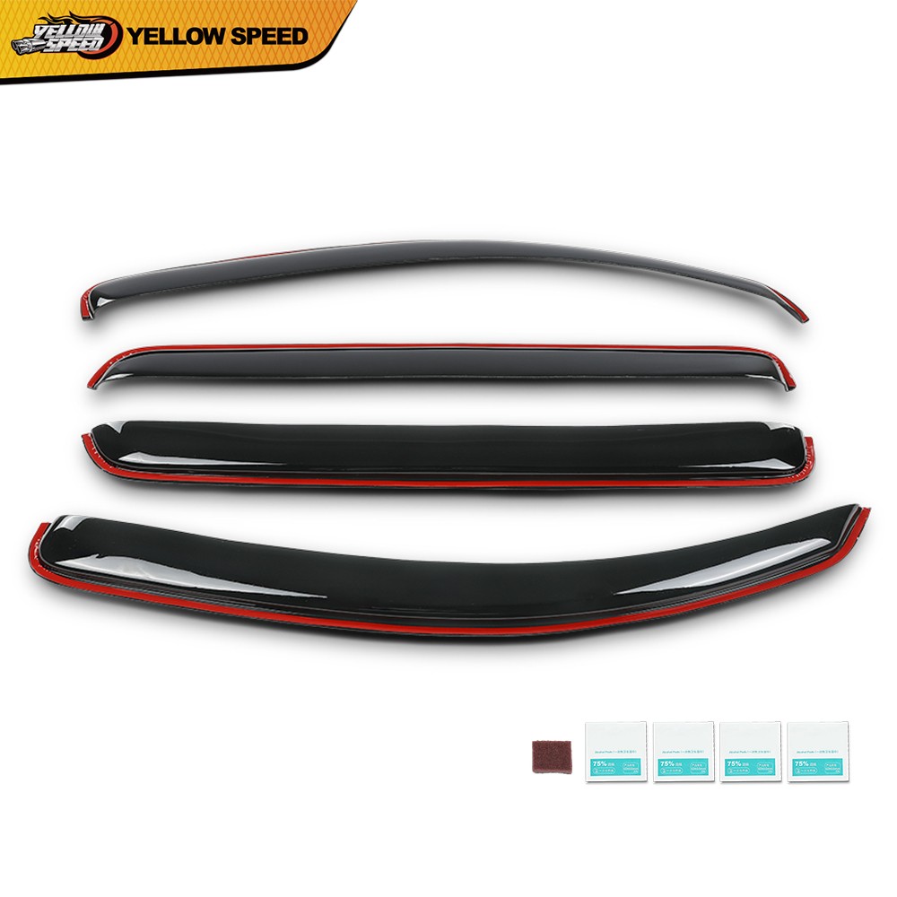 Auto Ventshade/In-Channel Rain Guards Fits 2007-2021 Toyota Tundra CrewMax Cab