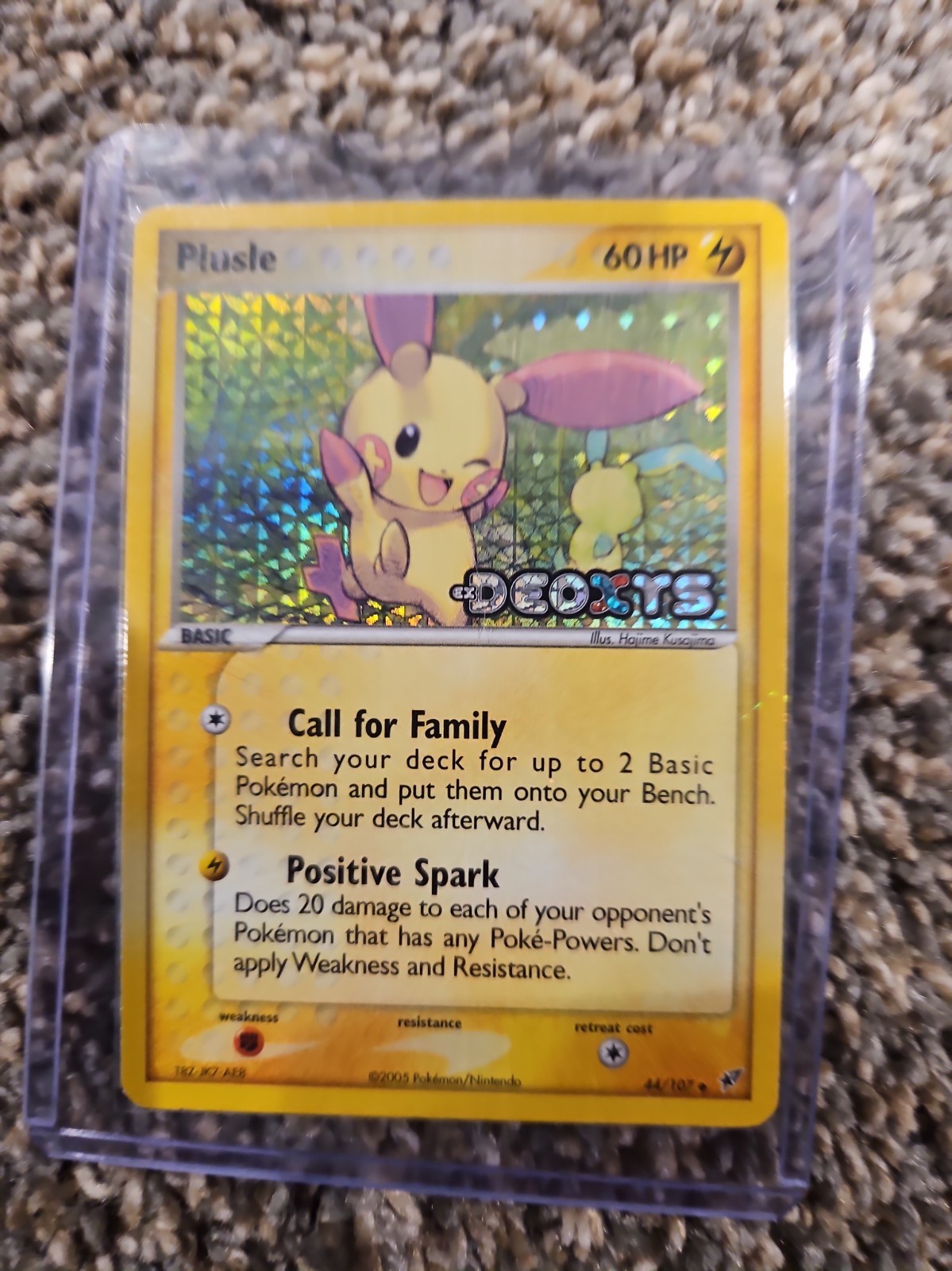 Pokemon TCG Plusle 44/107 Reverse Holo Ex Deoxys LP+