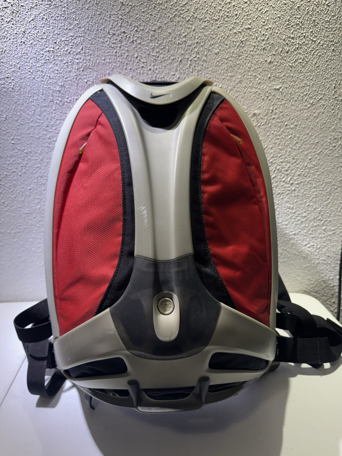 Nike Y2K Epic Hardshell backpack Red grey
