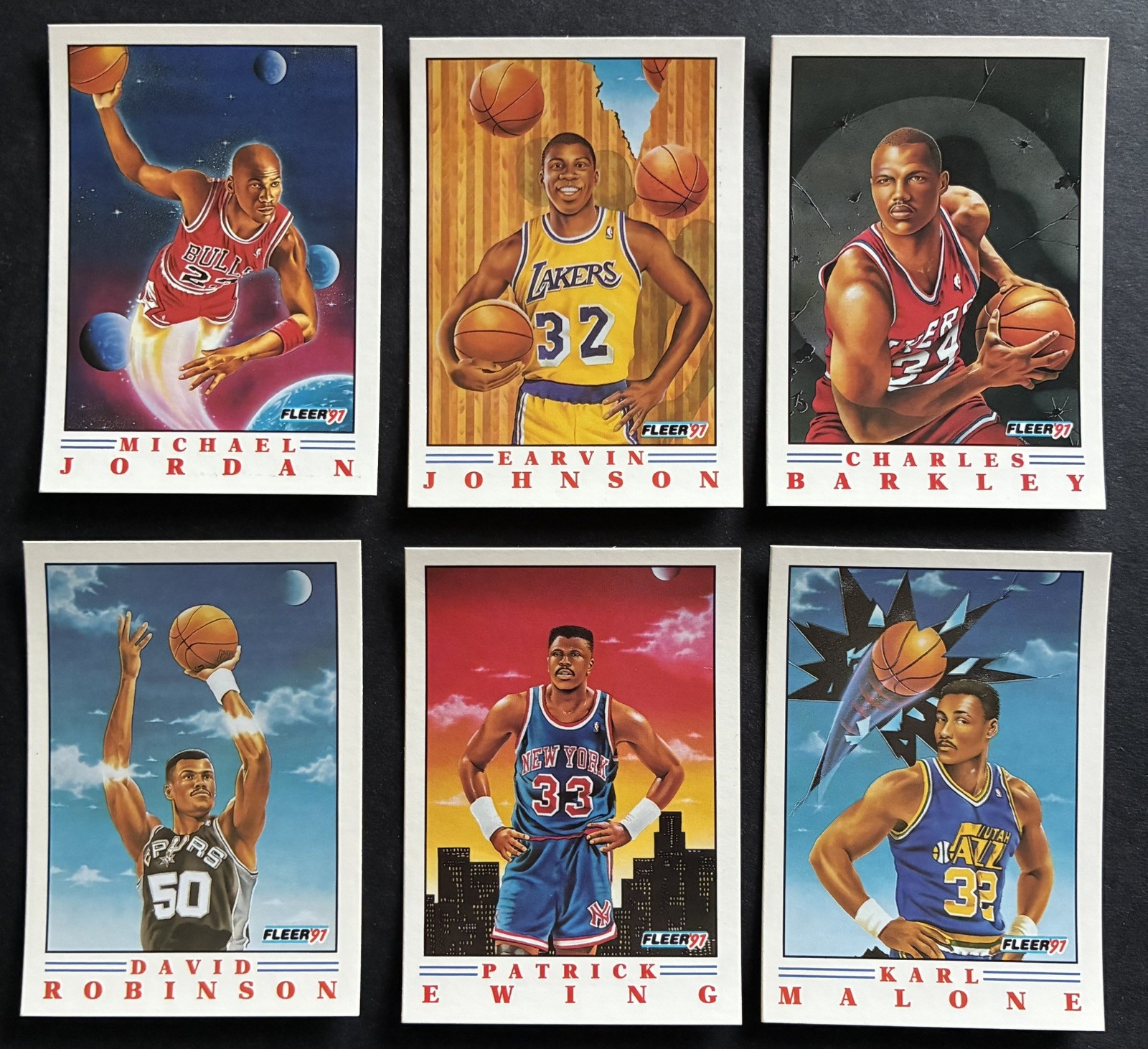 1991 Fleer NBA Pro Vision Complete 6 Card Insert Set. Michael Jordan, Magic ++ 1991 Fleer NBA Pro Vision Complete 6 Card Insert Set. Michael Jordan, Magic ++
