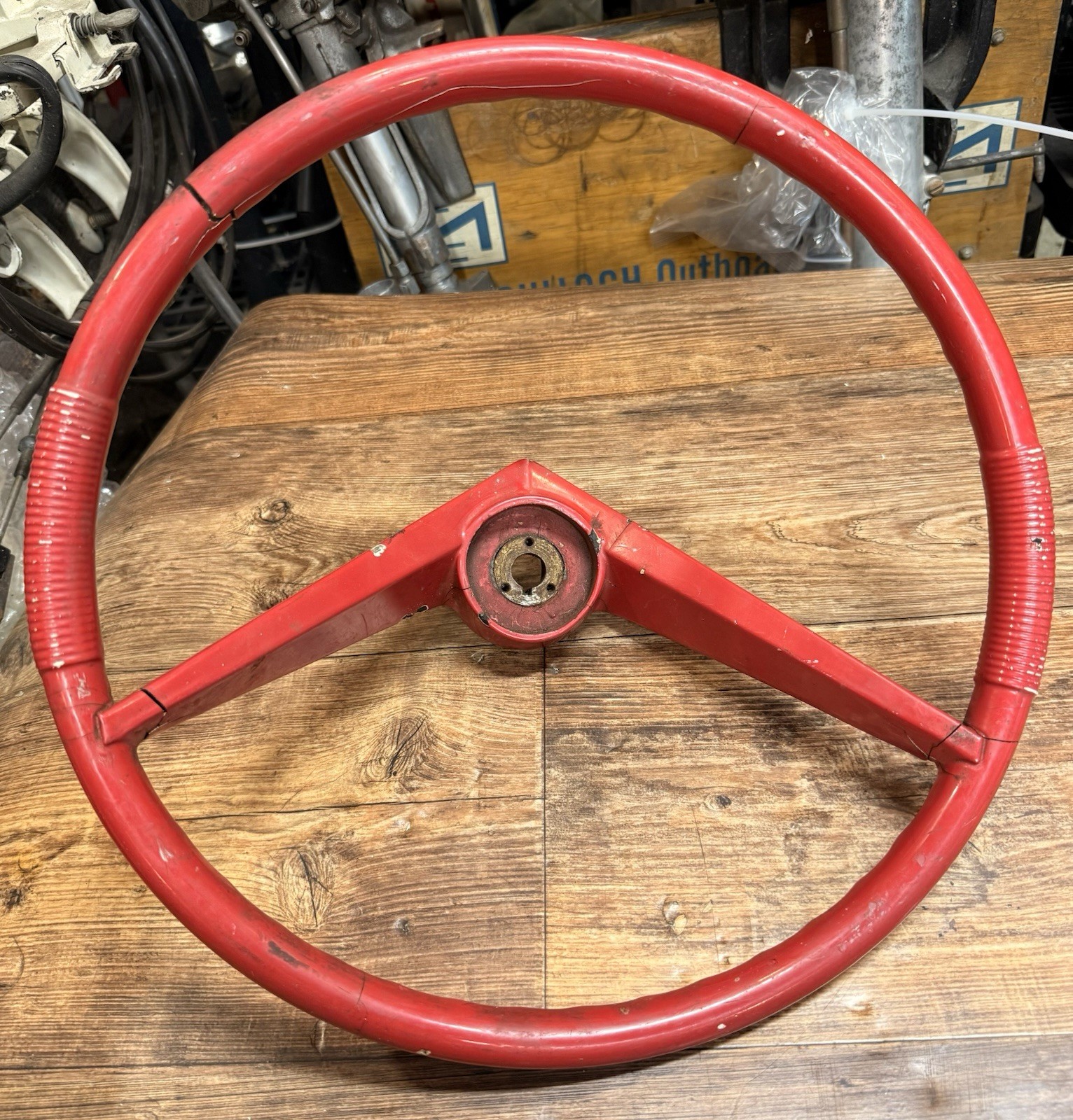 Vintage Vollrath Steering Wheel 15” diameter Vintage Boat Steering wheel