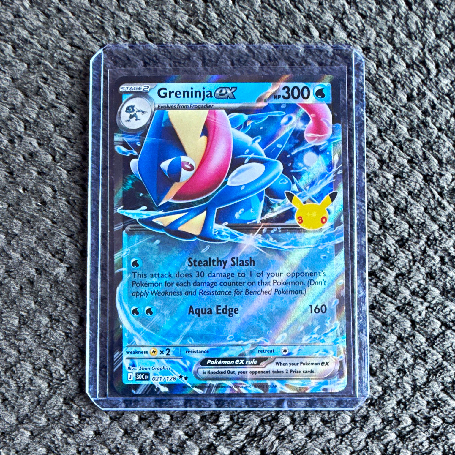 Pokémon Greninja EX 021/128 30th Anniversary Holo Full Art 300 HP English
