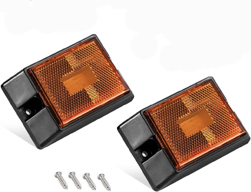 2/4/6x 4 LED Side Marker Clearance Lights Waterproof for Trailer Truck RV Amber