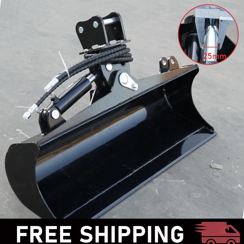 23.6in Tilting Bucket for Mini Excavator 600mm Tilt Bucket with Hydraulic Hoses 23.6in Tilting Bucket for Mini Excavator 600mm Tilt Bucket with Hydraulic Hoses