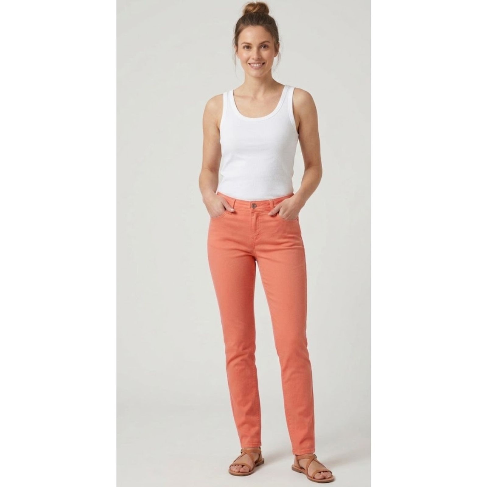 New Cato Orange Slim Pants Women\'s Size 4