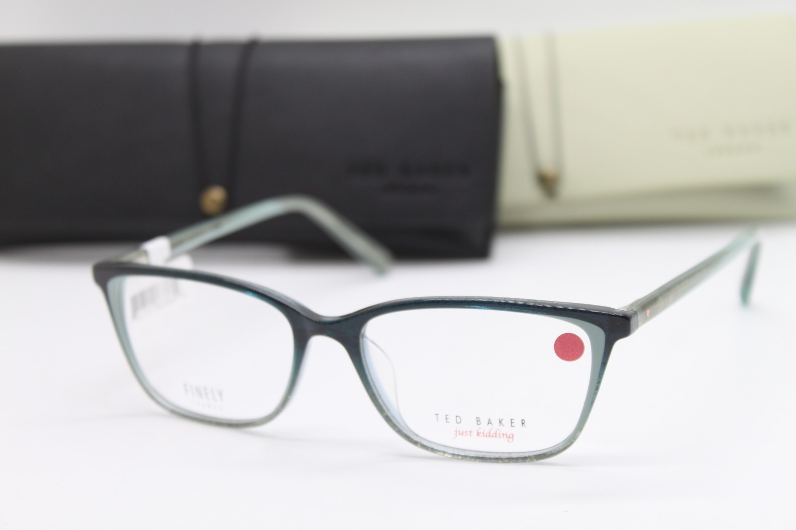NEW TED BAKER LONDON JUST KIDDING B992 TEAL GLITTER AUTHENTIC EYEGLASSES 51-15