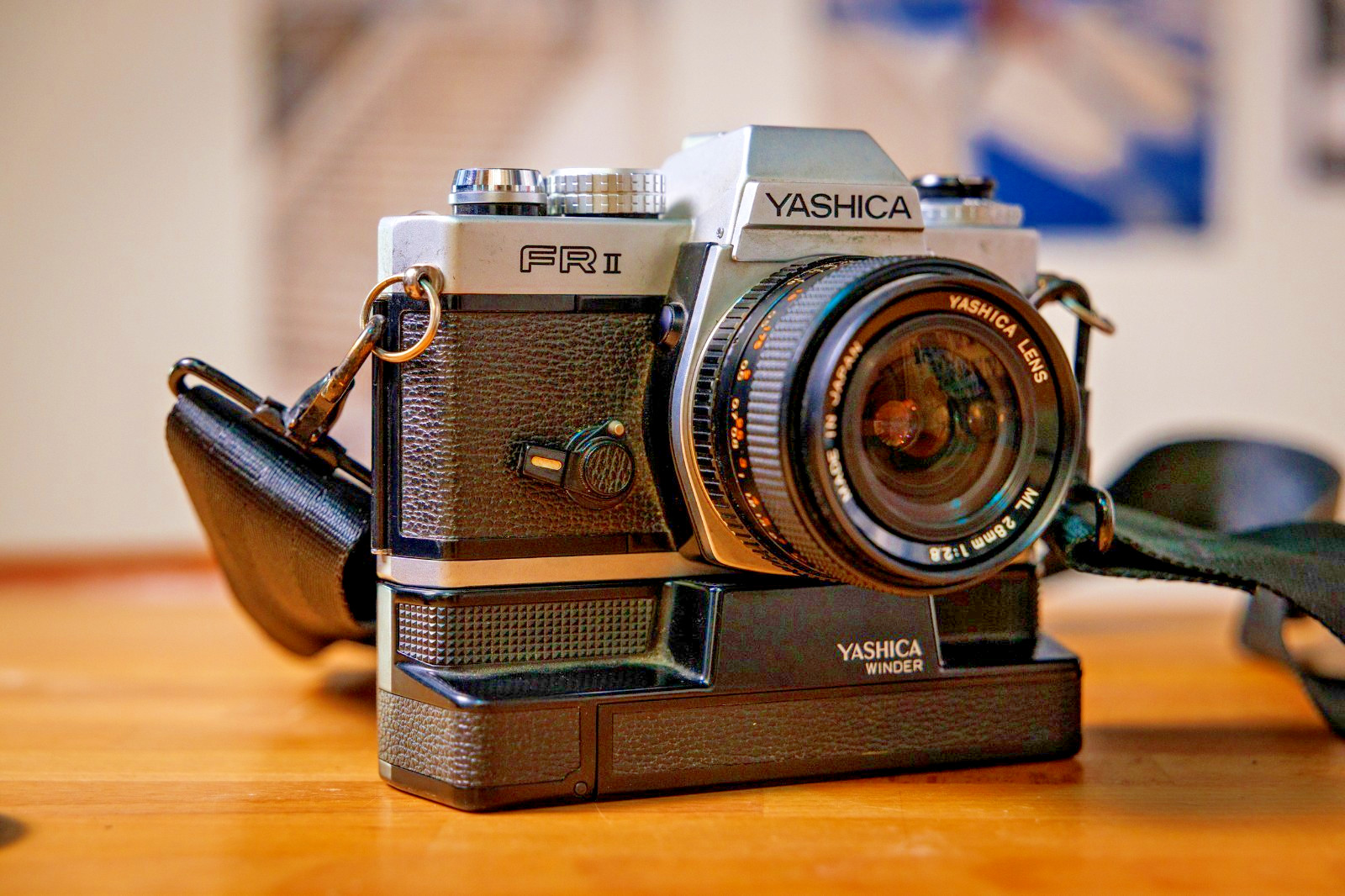 (Video + Tested) Yashica FR II SLR Film Camera ML 28mm lens w/ Winder attachment