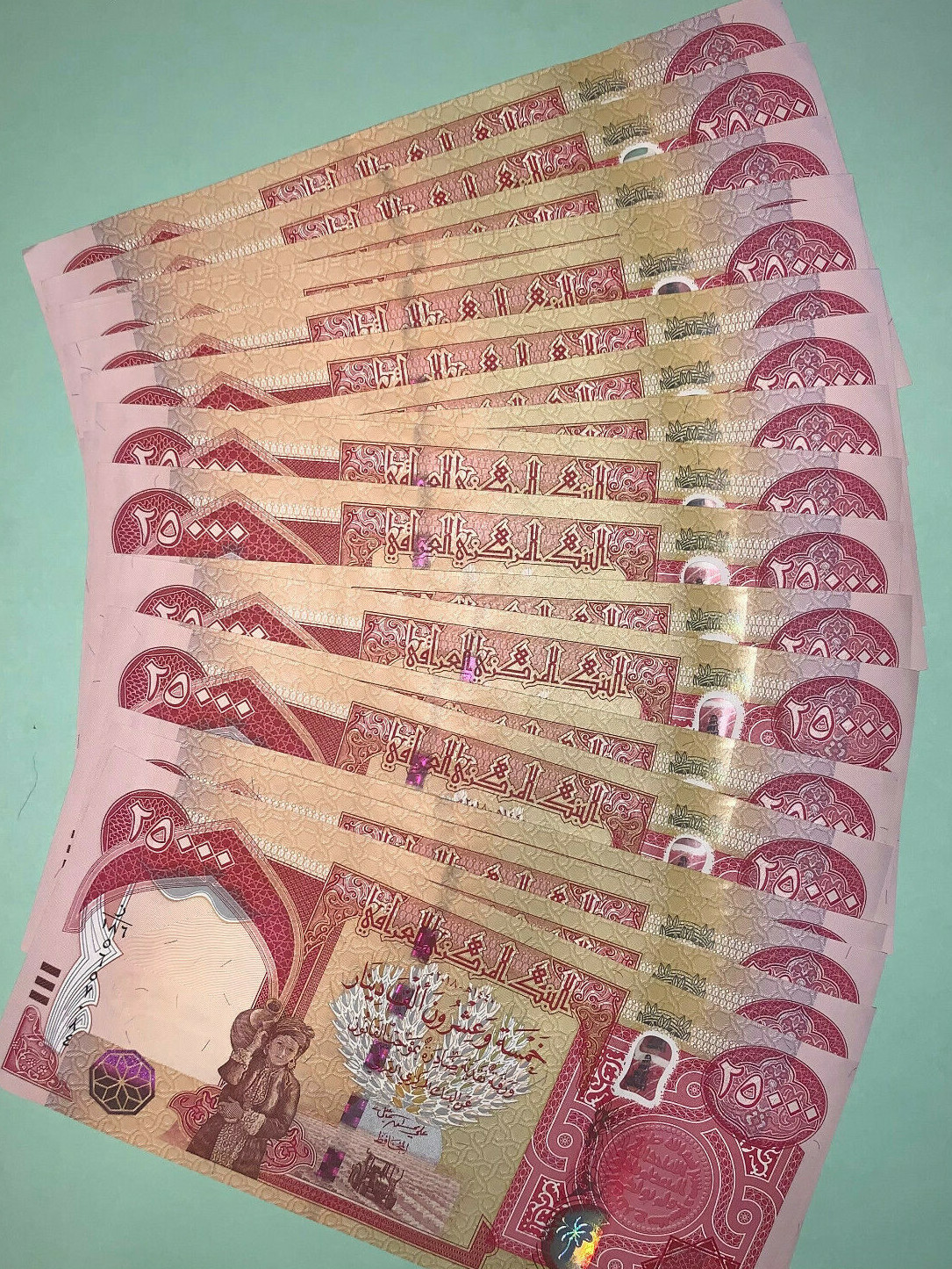 HALF a MILLION Iraqi Dinar / 20 x 25000 NEW IQD Banknotes (2023 Issue) HALF a MILLION Iraqi Dinar / 20 x 25000 NEW IQD Banknotes (2023 Issue)
