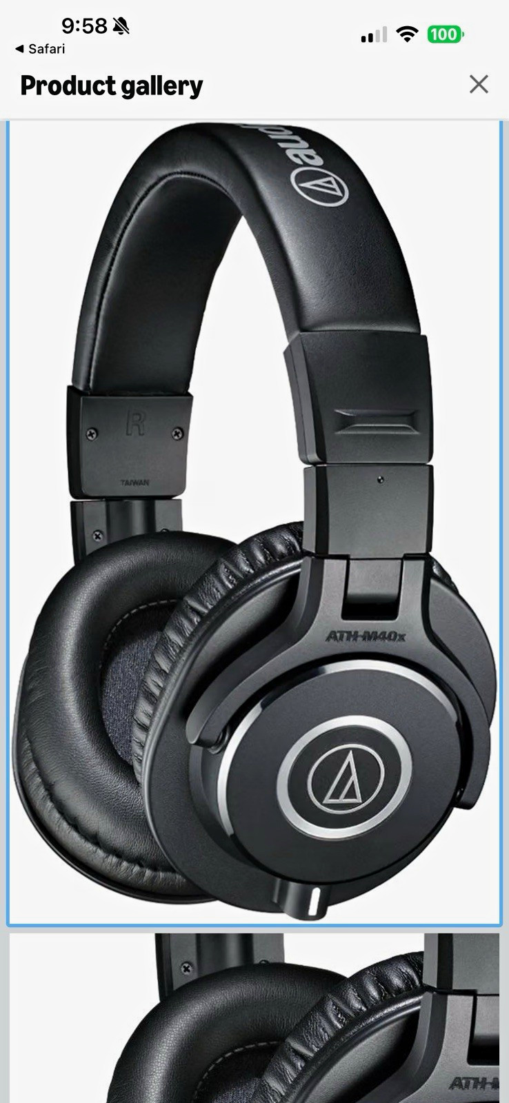 Audio-Technica ATH-M40x Wired Over-Ear Headphones 3.5mm, Black Studio