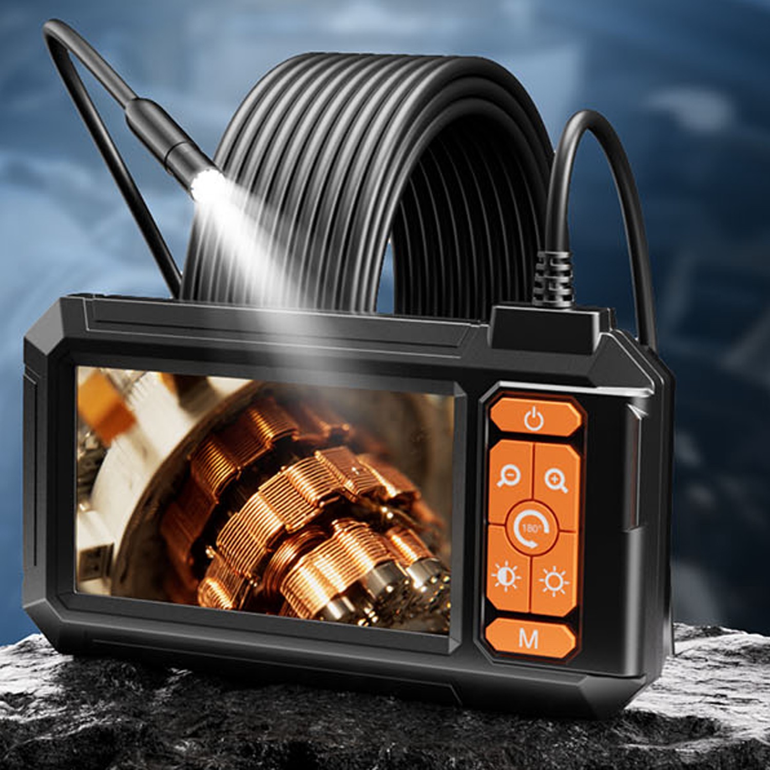New HD Borescope Camera–1920P Resolution, 16.4ft Cable,8 LEDs For Automotive DIY