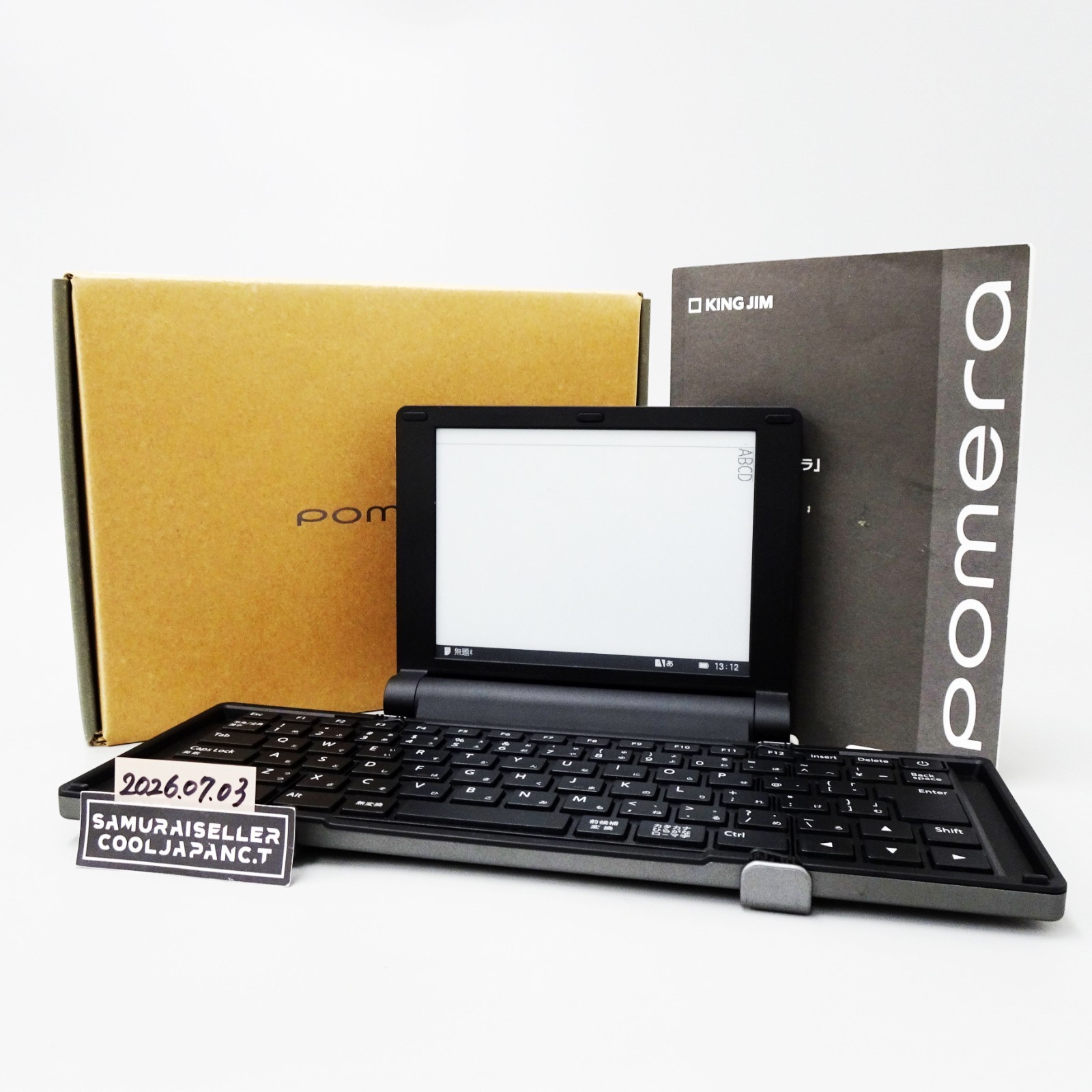 KING JIM POMERA DM30 Digital Memo Compact Lightweight Keyboard Black Japan Used