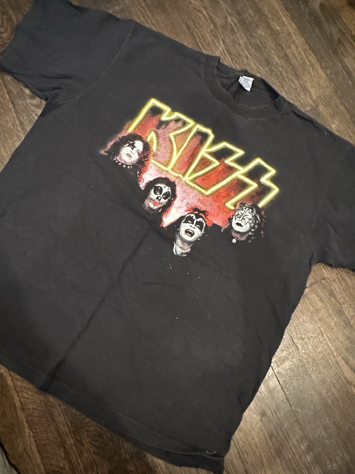 Vintage KISS AllSport Pro Weight Black Band Graphic T-Shirt XL