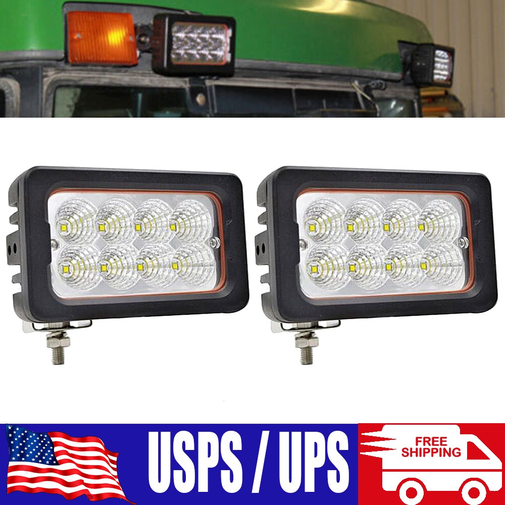 2pcs 40W LED Work Light Headlight For John Deere 7210 7410 7510 8100 8400 8410
