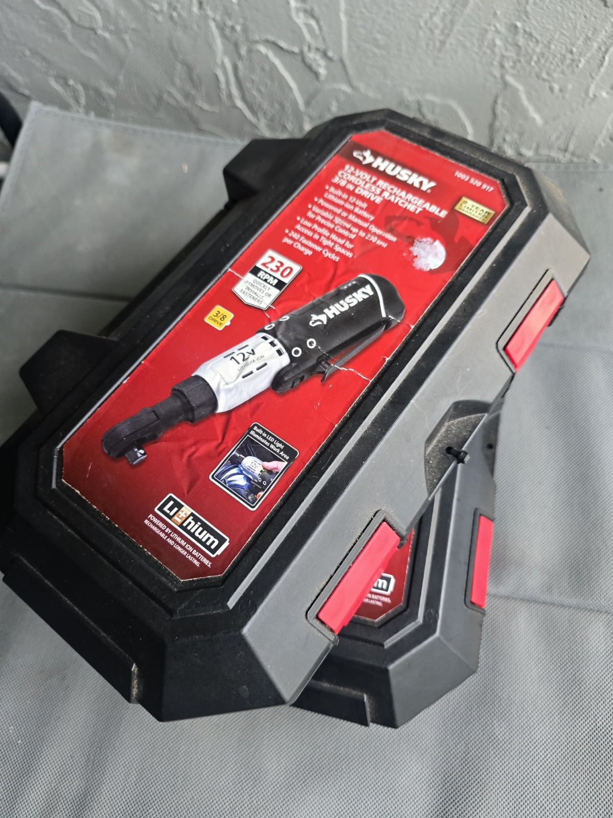 Husky 3/8 in. Drive 12-Volt Lithium-Ion Cordless Ratchet