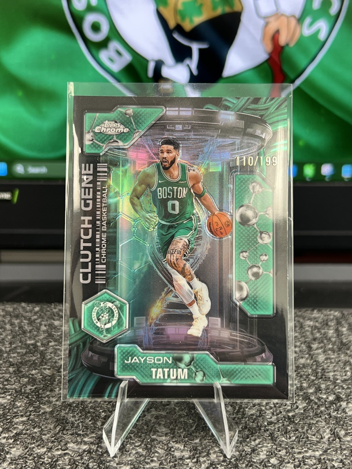2025-26 Topps Chrome - Clutch Gene Jayson Tatum #CG-3 Aqua Refractor /199 2025-26 Topps Chrome - Clutch Gene Jayson Tatum #CG-3 Aqua Refractor /199
