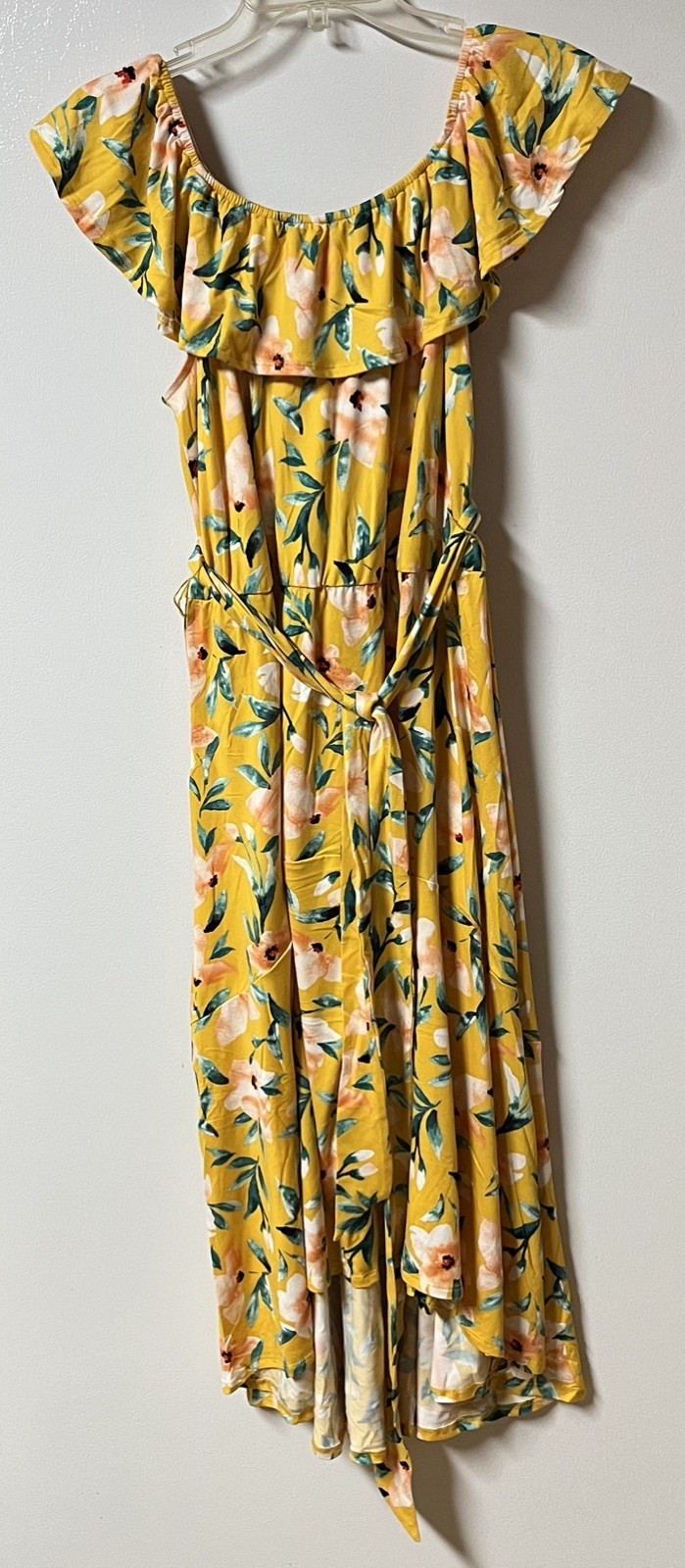 C Wonder Christian Siriano Marigold Wild Flower Maxi Dress XLP Petite Floral