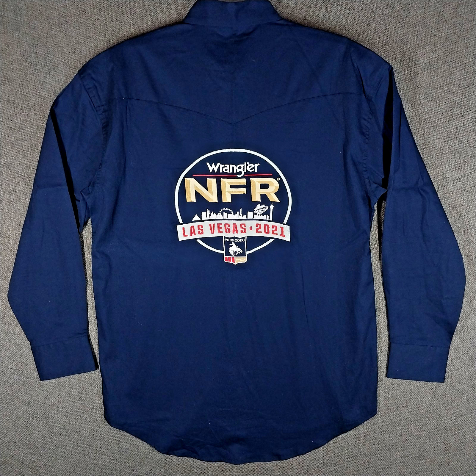 Wrangler NFR Rodeo Button Down Shirt Men\'s Medium Embroidered Double Sided