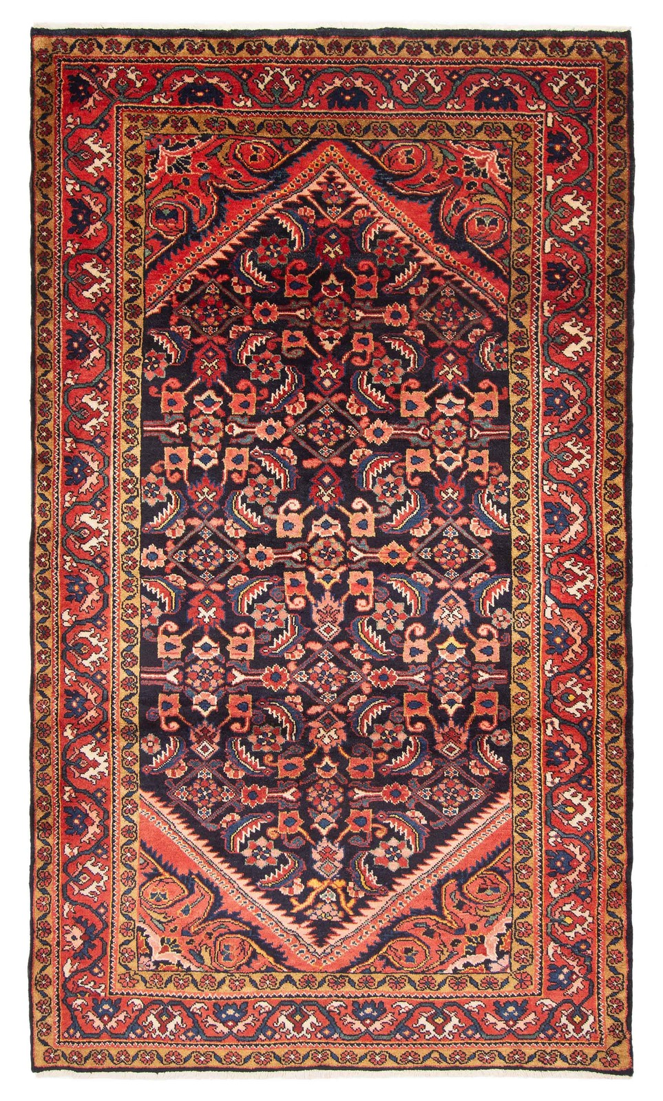 Vintage Traditional Hand-Knotted Area Rug 5'0