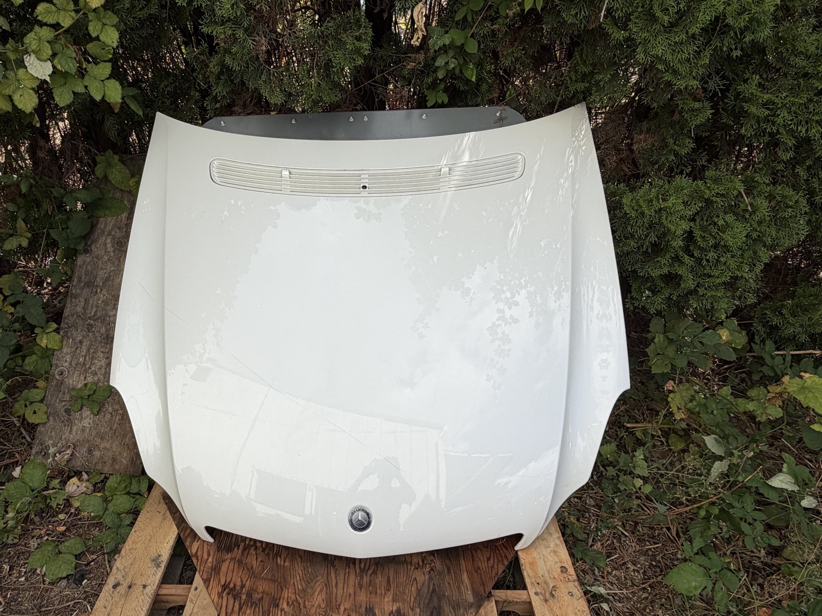 MERCEDES W219 CLS55 CLS63 CLS550 AMG FRONT HOOD COVER PANEL PEARL WHITE OEM MERCEDES W219 CLS55 CLS63 CLS550 AMG FRONT HOOD COVER PANEL PEARL WHITE OEM