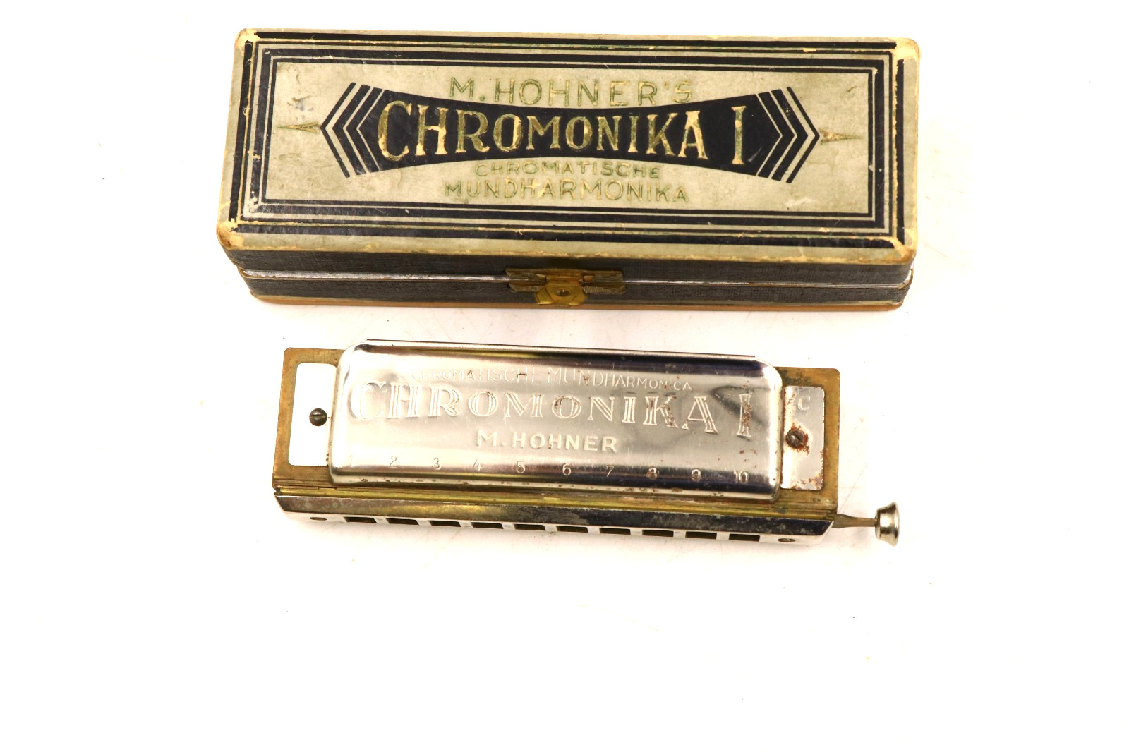 Vintage M. Hohner “Chromonika I” Harmonica With Authentic Box