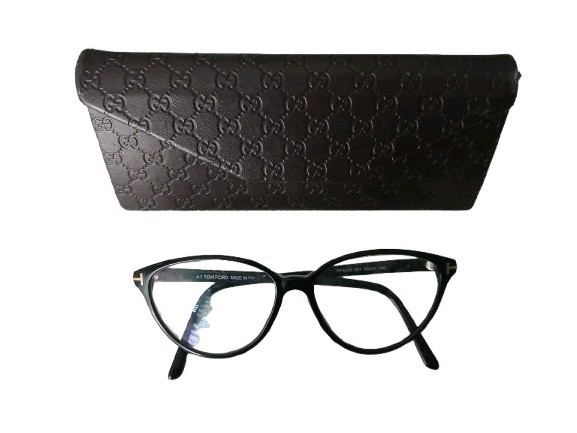 GUCCI Tom Ford Black Cateye Eyeglasses Frames Sunglasses Unisex/Case GG/ TF5545 