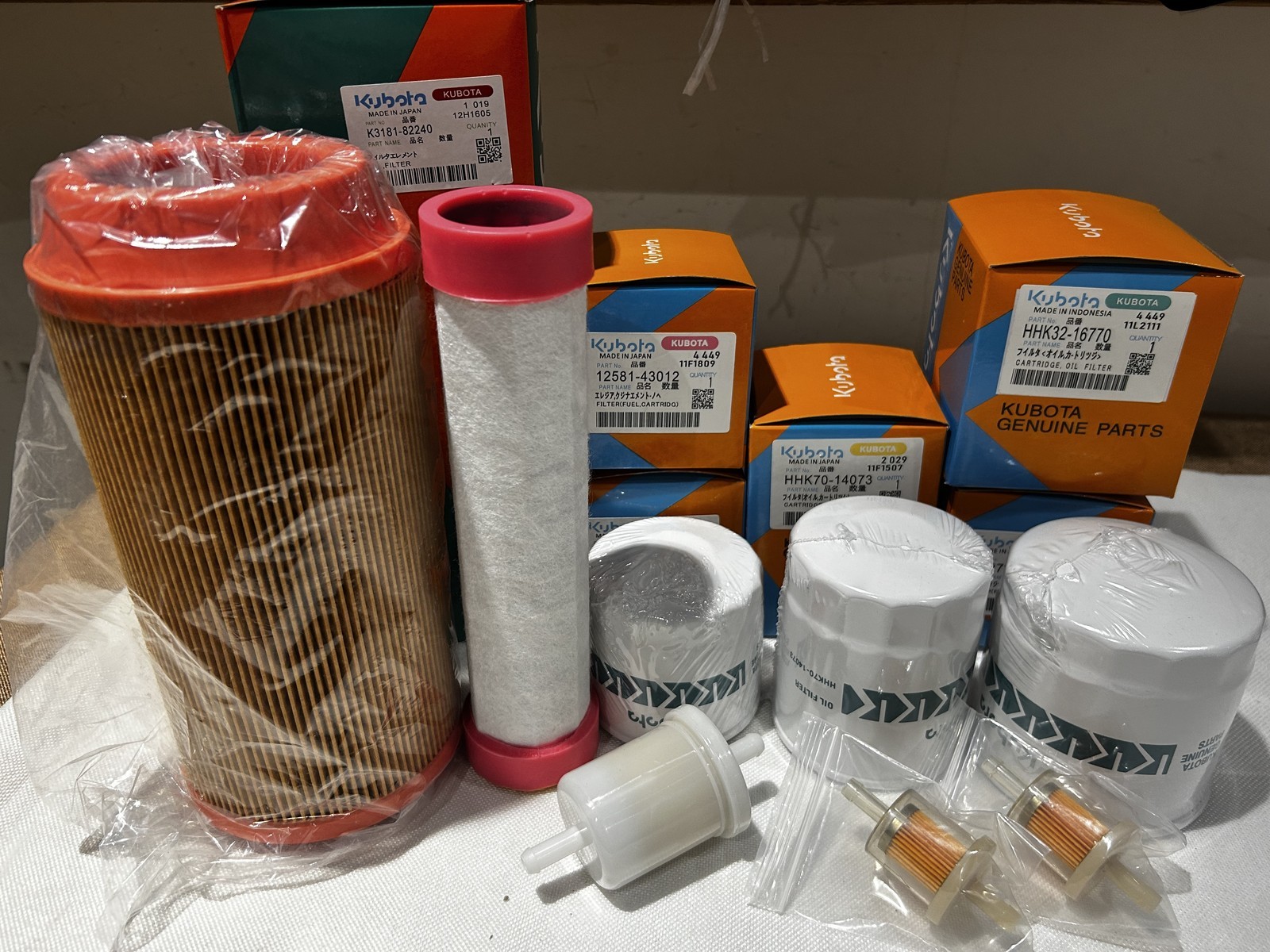 GENUINE Complete Filter Service Kit for Kubota ZD1211 ZD1511