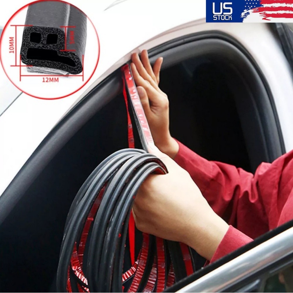 32.8Ft Car Door Rubber Seal Strip Double Layer Automotive Weather Stripping Trim 32.8Ft Car Door Rubber Seal Strip Double Layer Automotive Weather Stripping Trim