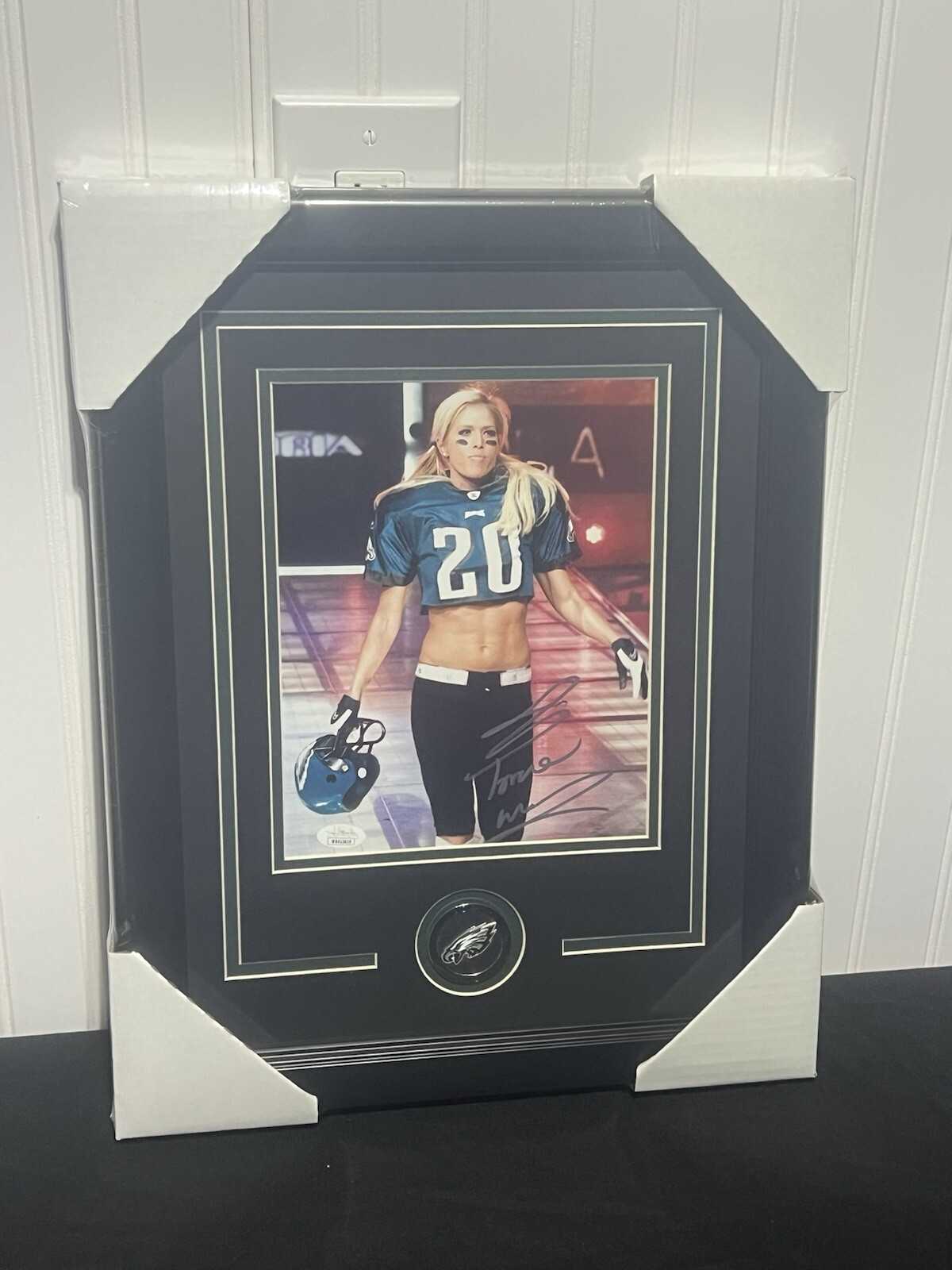 Torrie Wilson Signed and Framed 8x10 Photo Philadelphia Eagles WWE JSA