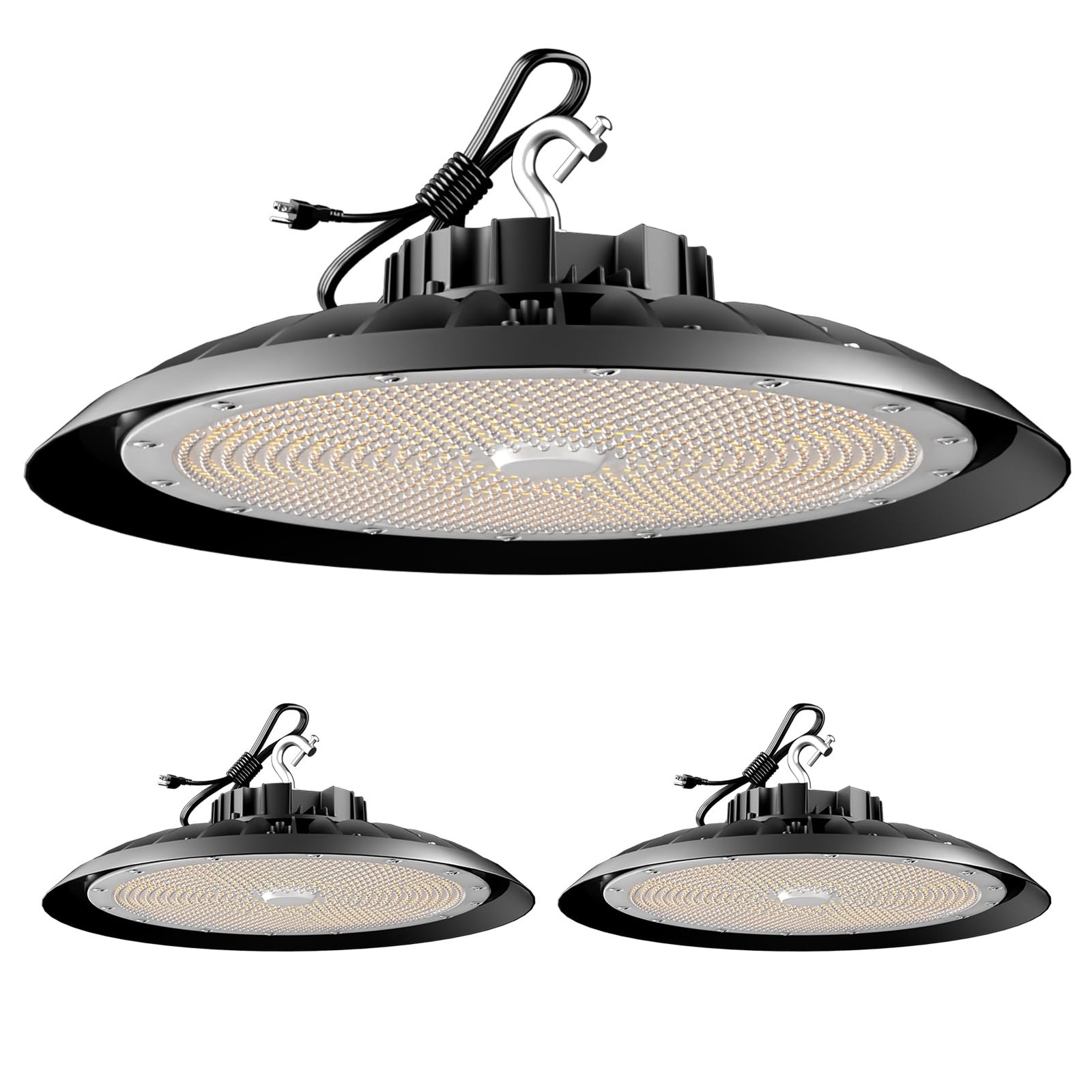 Lightdot 2 Pack 600W UFO LED High Bay Light 90000lm Shop Light AC100-277V