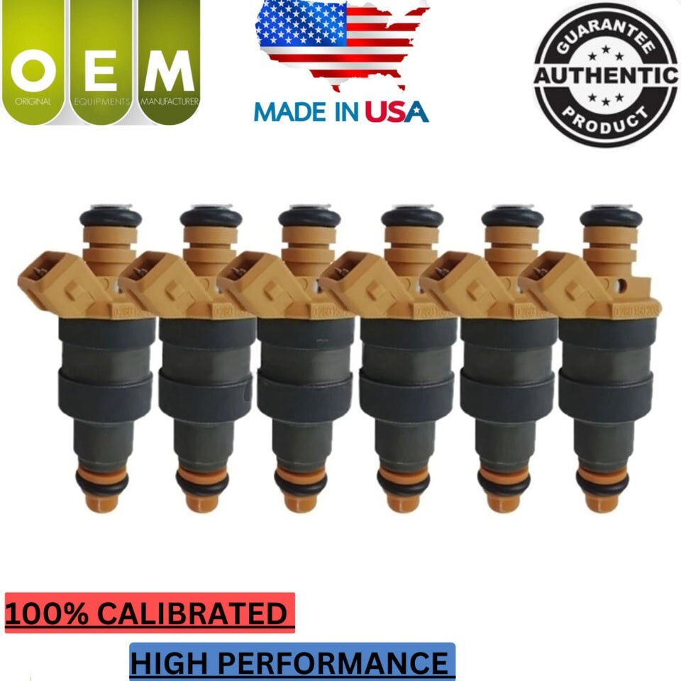 NEW OEM x6 BOSCH Fuel Injectors Fits 1985-87 BMW 535i 635CSi L7 I6 0280150203