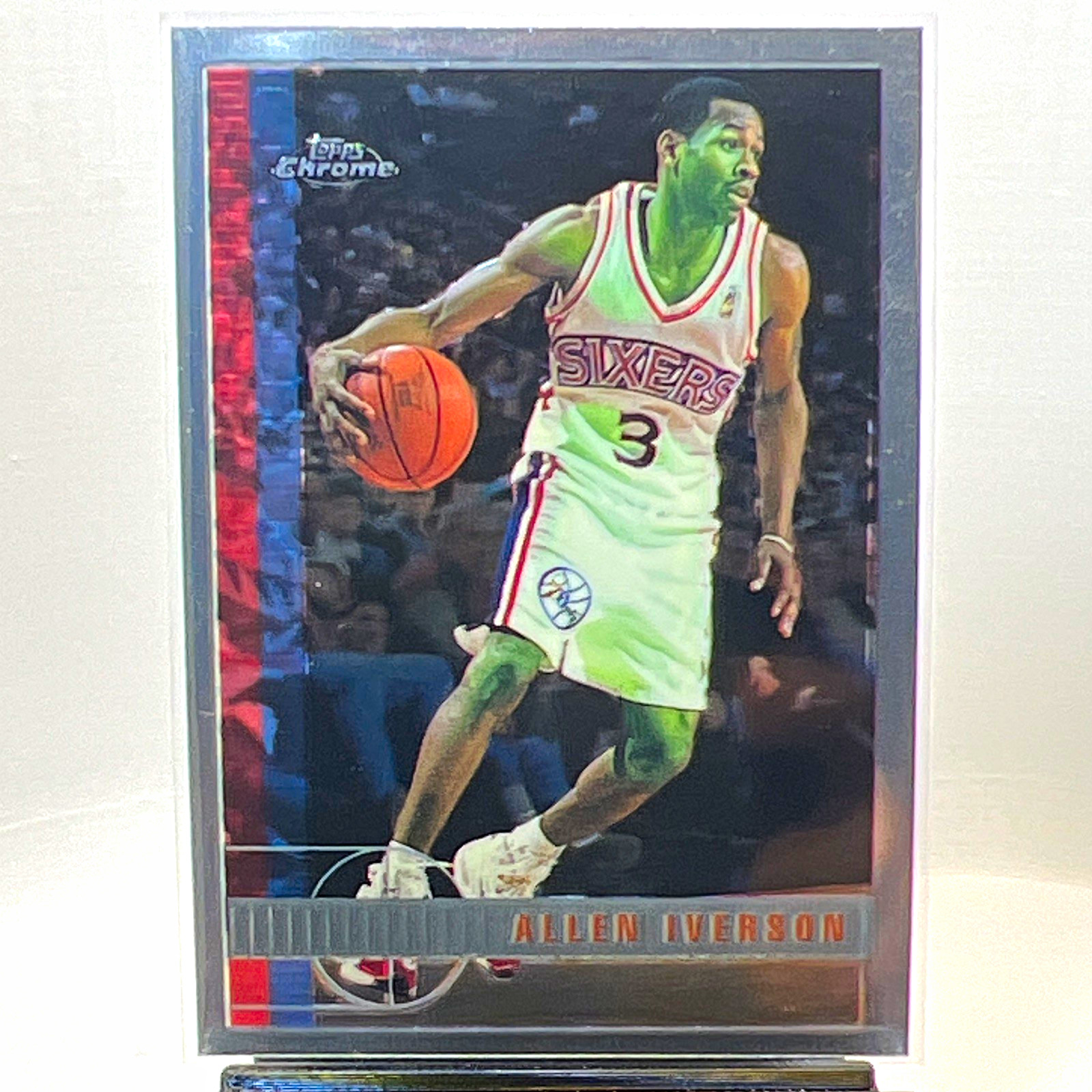 Topps 1996-97 Topps Chrome Allen Iverson Rookie #54 Philadelphia 76ers Topps 1996-97 Topps Chrome Allen Iverson Rookie #54 Philadelphia 76ers